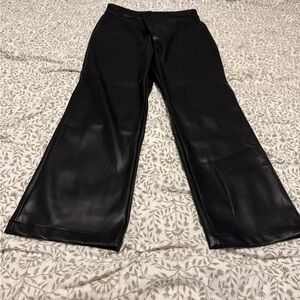 JustFab Black Leatherette Trousers